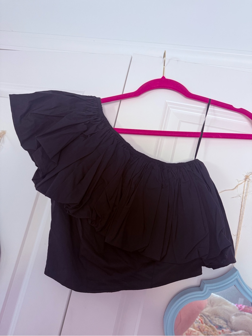 Olivaceous Black One Shoulder Too